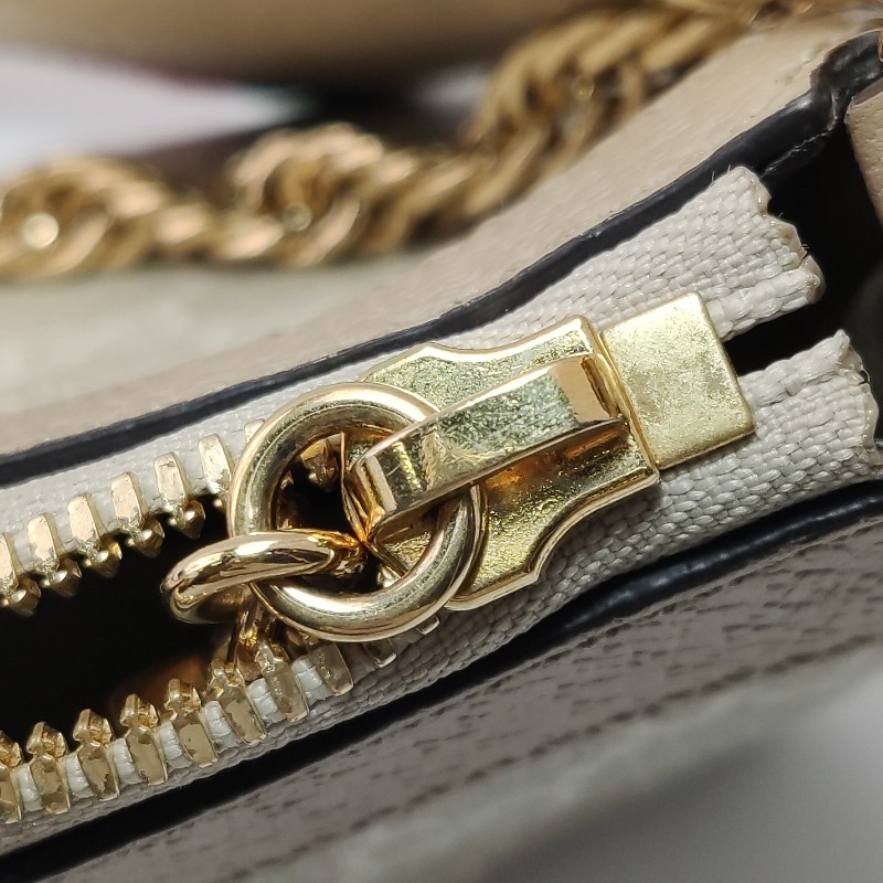 Gucci Ophidia小號牛皮GG老花條紋雙G單肩包-11