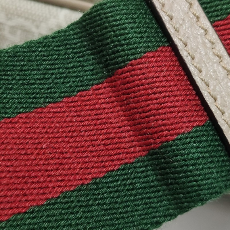 Gucci Ophidia小號牛皮GG老花條紋雙G單肩包-16