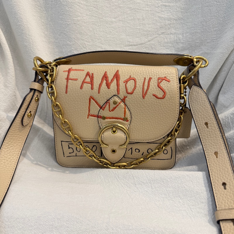COACH X BASQUIAT 藝術塗鴉系列斜背手提包-7