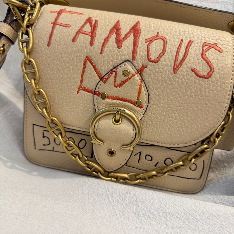COACH X BASQUIAT 藝術塗鴉系列斜背手提包-16