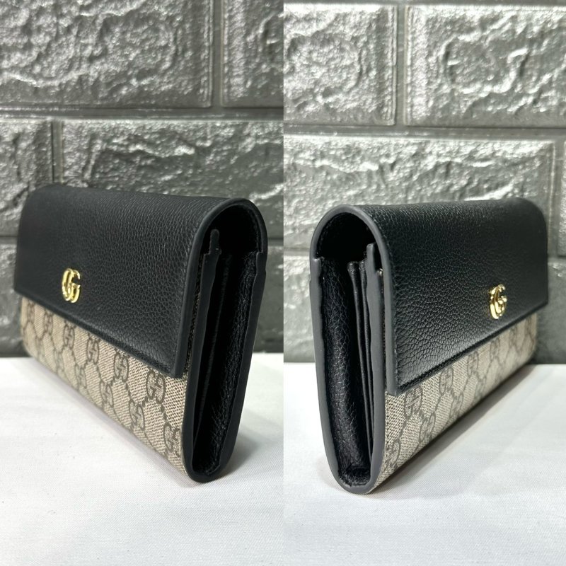 GUCCI Marmont雙色金鏈長夾-2