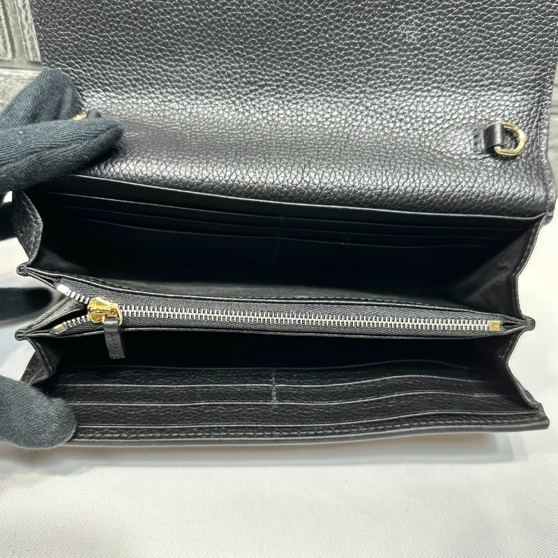 GUCCI Marmont雙色金鏈長夾-3