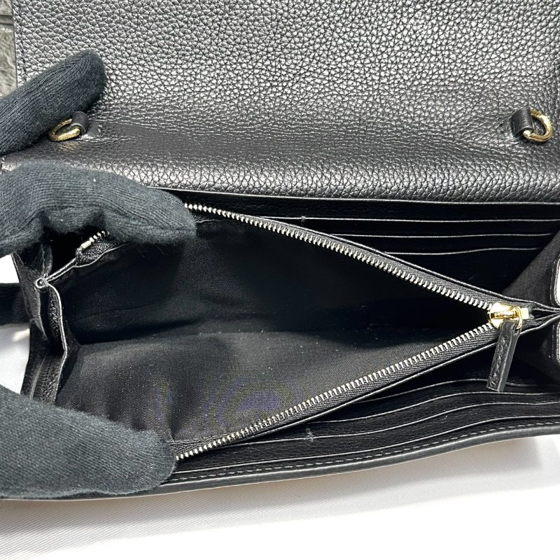 GUCCI Marmont雙色金鏈長夾-4