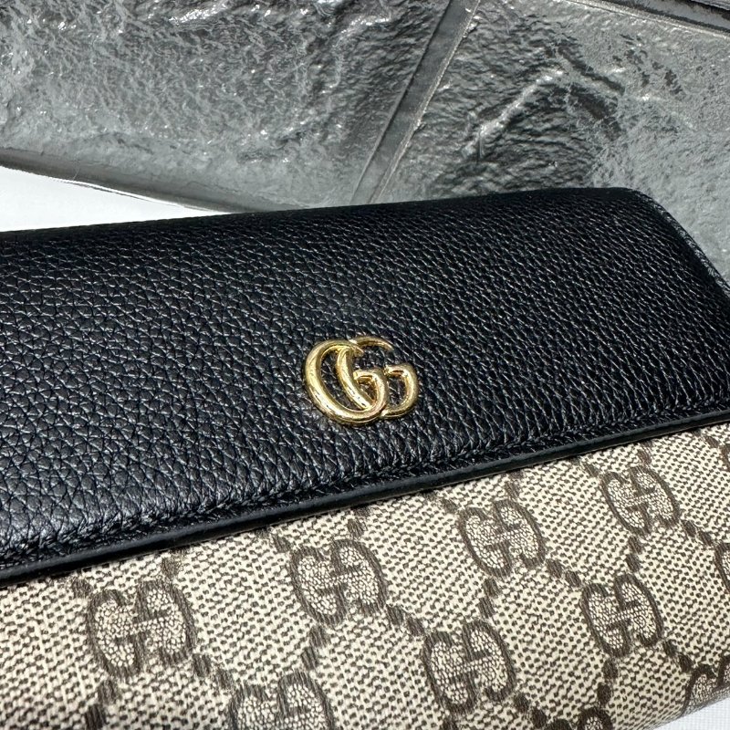GUCCI Marmont雙色金鏈長夾-5