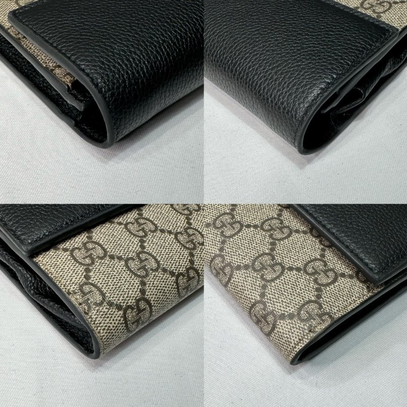 GUCCI Marmont雙色金鏈長夾-8