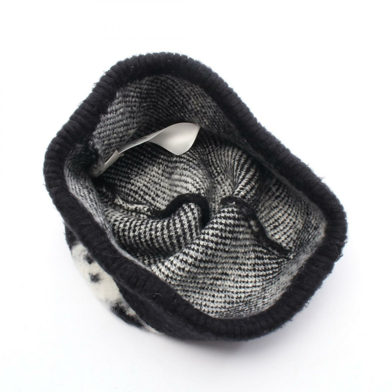 CELINE CELINE x Amy Dorian 提花針織帽 2A97W531Q 羊毛棉混紡 黑色 白色 灰色 二手 女款-2