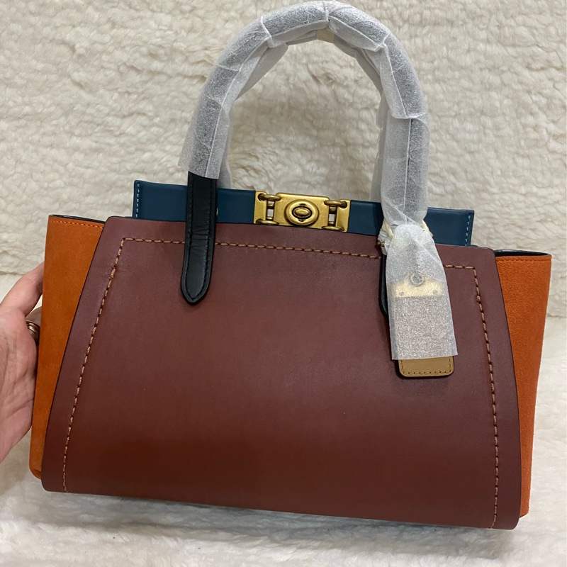 全新 coach troupe 拼接色手提肩背包（原價27800）-0