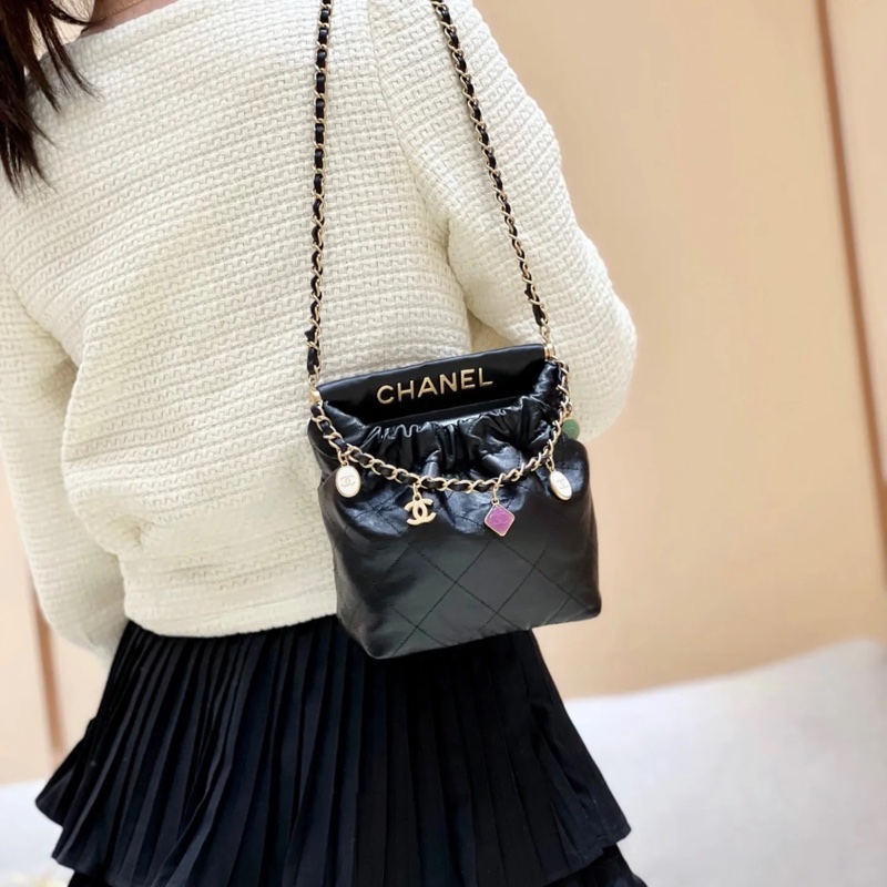 #專櫃近20萬 #99新閒置 香奈兒23p小福袋22bag寶石糖果吊墜❤️🔥-0