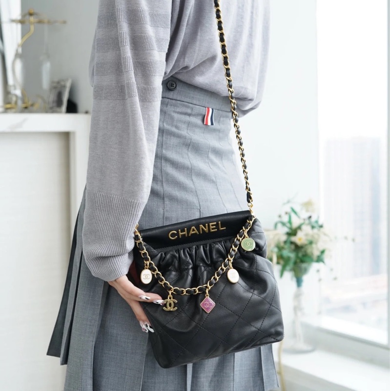 #專櫃近20萬 #99新閒置 香奈兒23p小福袋22bag寶石糖果吊墜❤️🔥-2