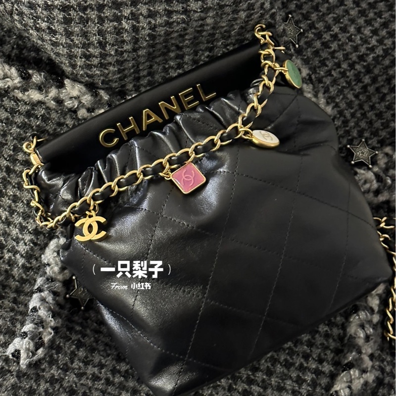 #專櫃近20萬 #99新閒置 香奈兒23p小福袋22bag寶石糖果吊墜❤️🔥-3