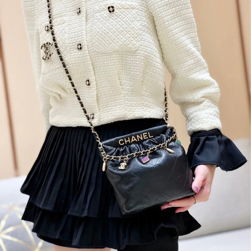 #專櫃近20萬 #99新閒置 香奈兒23p小福袋22bag寶石糖果吊墜❤️🔥-4