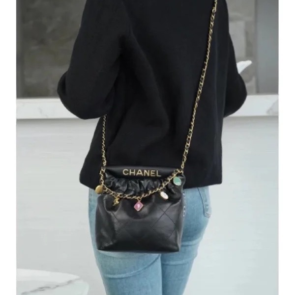 #專櫃近20萬 #99新閒置 香奈兒23p小福袋22bag寶石糖果吊墜❤️🔥-6