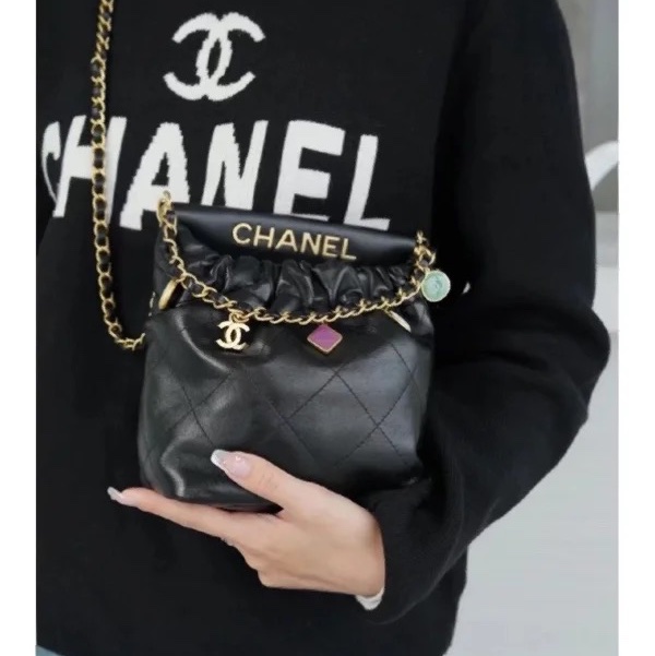 #專櫃近20萬 #99新閒置 香奈兒23p小福袋22bag寶石糖果吊墜❤️🔥-13