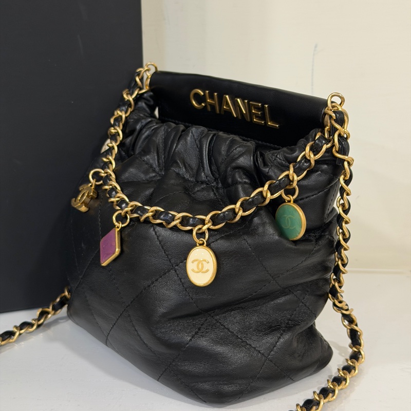 #專櫃近20萬 #99新閒置 香奈兒23p小福袋22bag寶石糖果吊墜❤️🔥-17