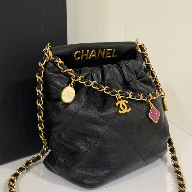 #專櫃近20萬 #99新閒置 香奈兒23p小福袋22bag寶石糖果吊墜❤️🔥-18