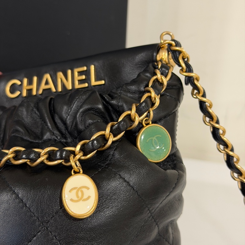 #專櫃近20萬 #99新閒置 香奈兒23p小福袋22bag寶石糖果吊墜❤️🔥-26