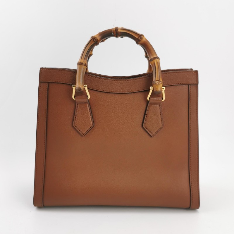 Gucci Diana系列中號牛皮竹節手柄斜挎單肩包-4