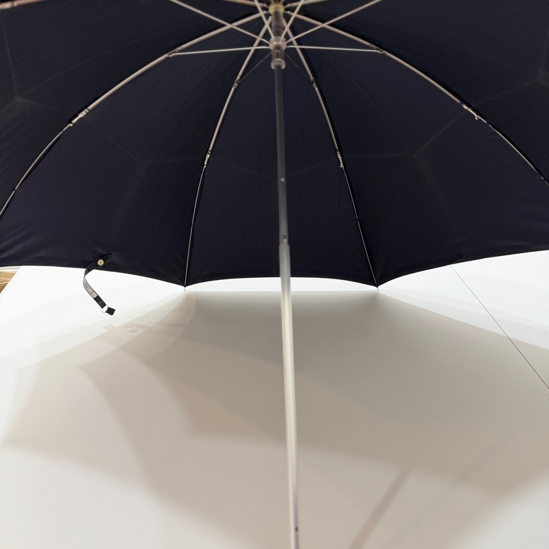 YVES SAINT LAURENT YSL 聖羅蘭 vintage Umbrella 深藍 2折 雨傘 陽傘 折疊傘-14