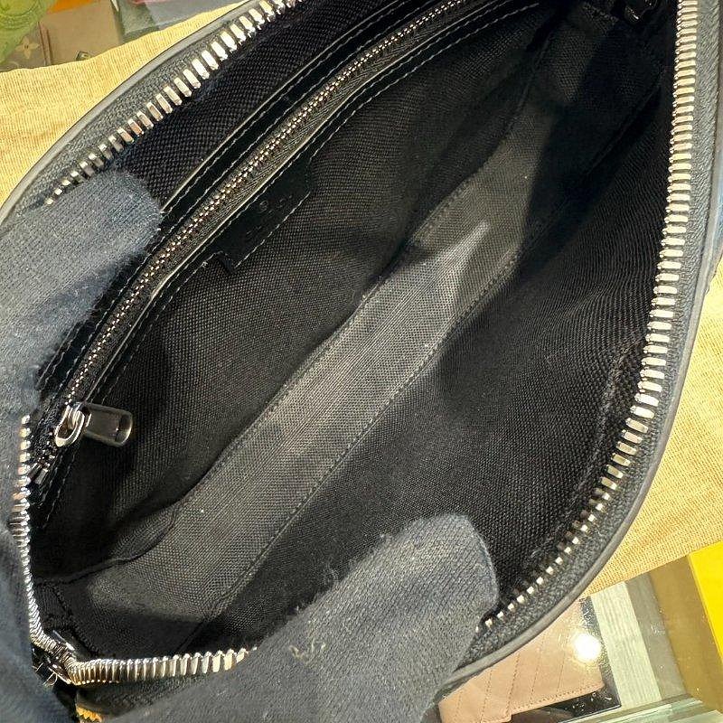 *SHIHNA名牌精品* GUCCI 黑灰老花斜背包 / 手拿包-2