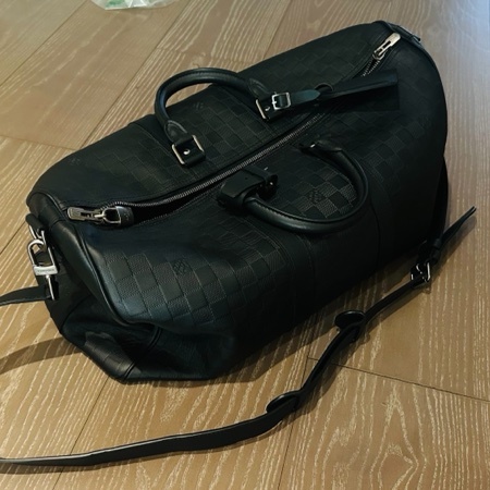 Louis Vuitton 純皮旅行袋-黑色 45