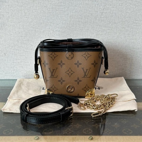 LV noe purse老花肩背斜背燒賣包 芯片款 11.5*11.5*11.5 99新配件塵袋