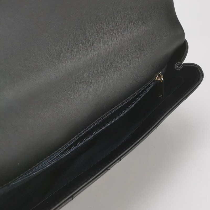 Chanel Classic Flap 季節限定款羊皮純色菱格絎縫雙C扣皮穿鏈單肩包斜挎包-6