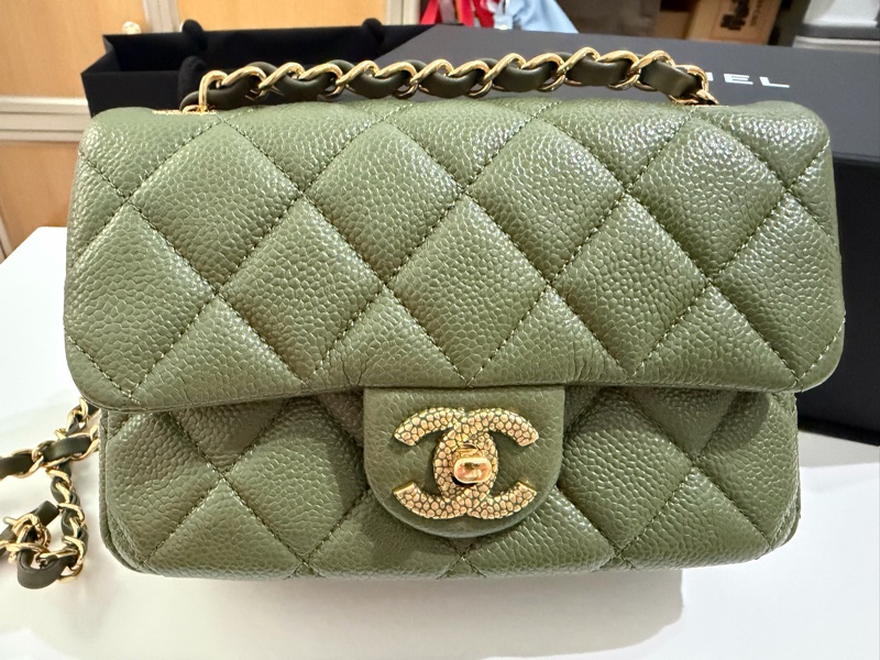 Chanel 小型綠色方包-2