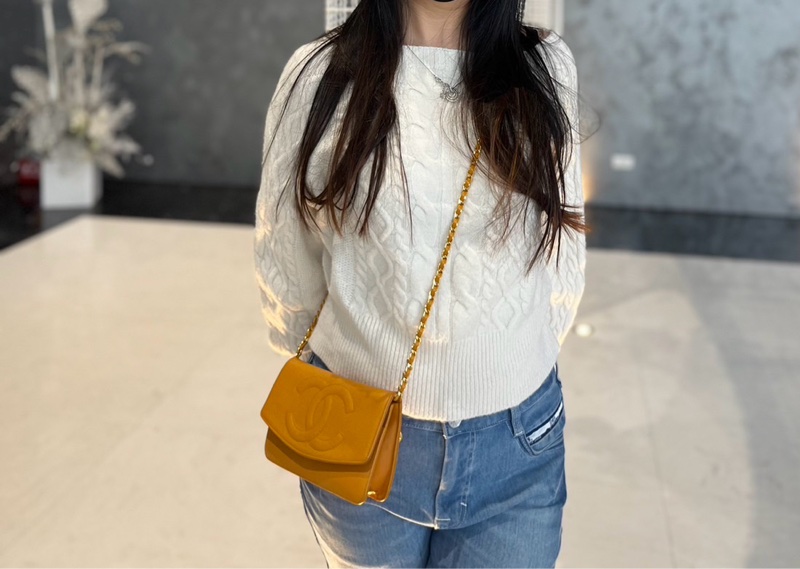 香奈兒vintage 荔枝皮-橘色-24