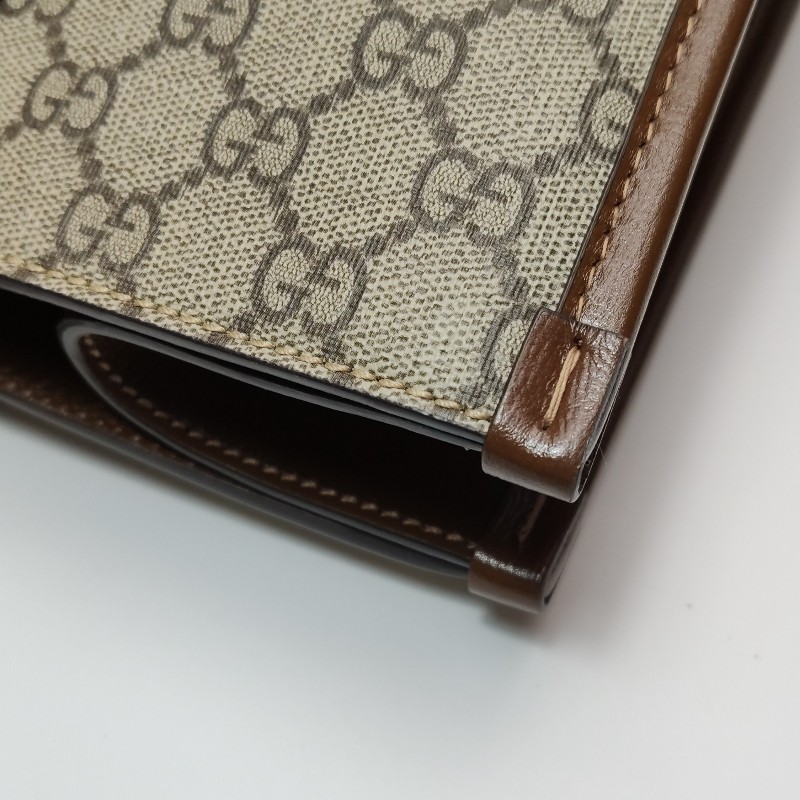 Gucci GG Retro中號牛皮雙G老花斜挎包單肩包-14