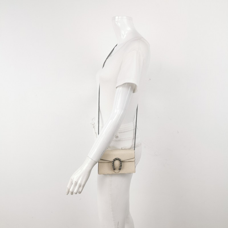 Gucci Dionysus酒神包迷你牛皮純色雙虎頭搭扣斜挎包單肩包-1