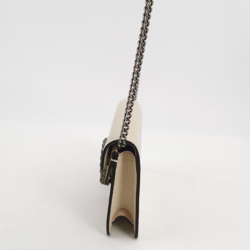 Gucci Dionysus酒神包迷你牛皮純色雙虎頭搭扣斜挎包單肩包-2