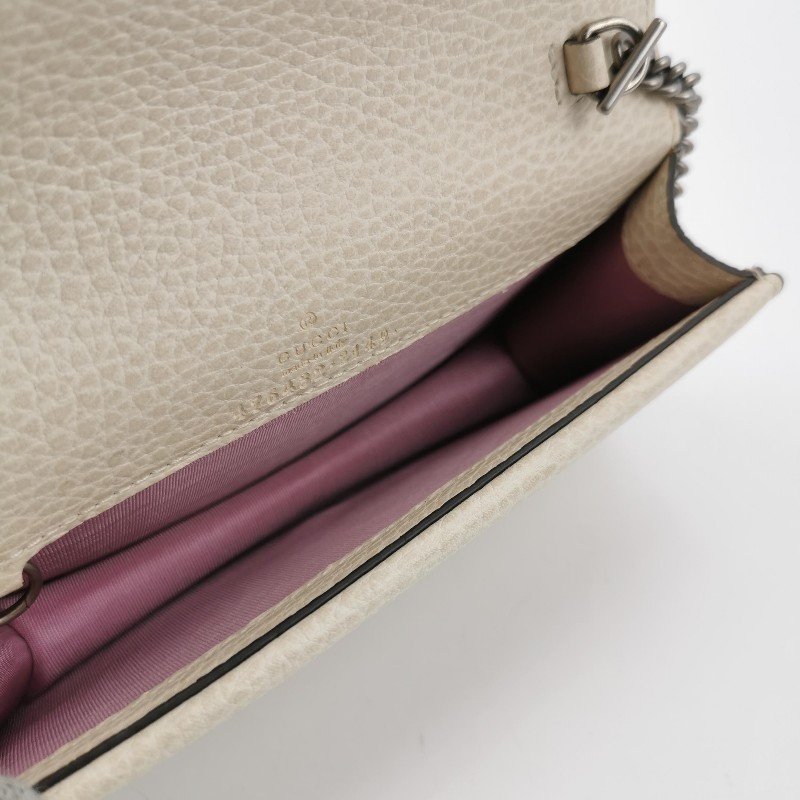 Gucci Dionysus酒神包迷你牛皮純色雙虎頭搭扣斜挎包單肩包-6