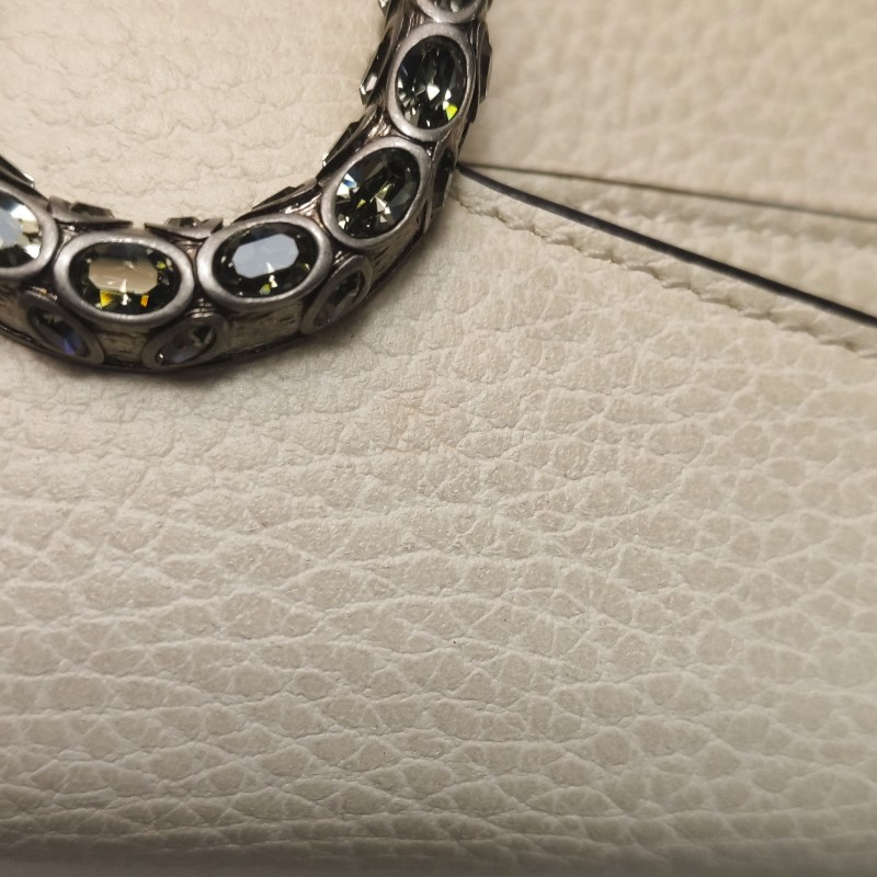 Gucci Dionysus酒神包迷你牛皮純色雙虎頭搭扣斜挎包單肩包-11