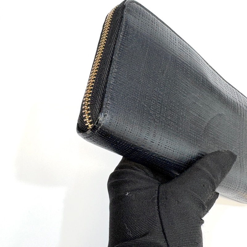 Loewe黑色暗紋8卡ㄇ拉長夾-14