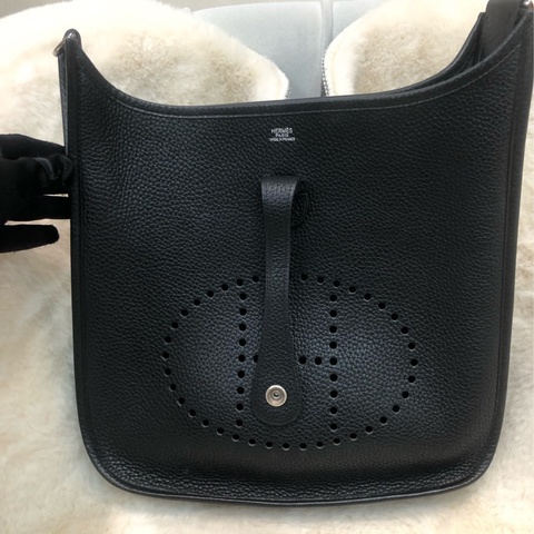 Hermes Evelyne 29 黑銀扣 (P) XB887