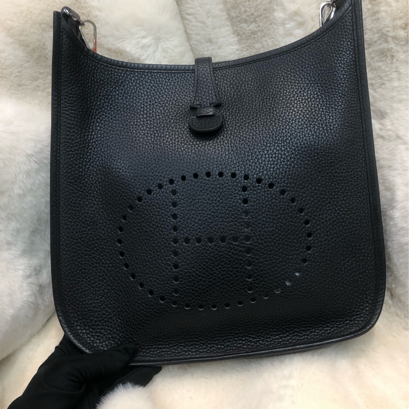 Hermes Evelyne 29 黑銀扣 XB887-10