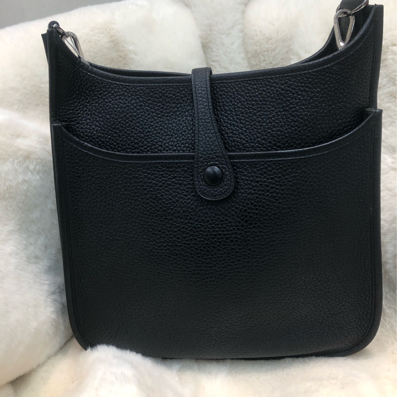 Hermes Evelyne 29 黑銀扣 XB887-12