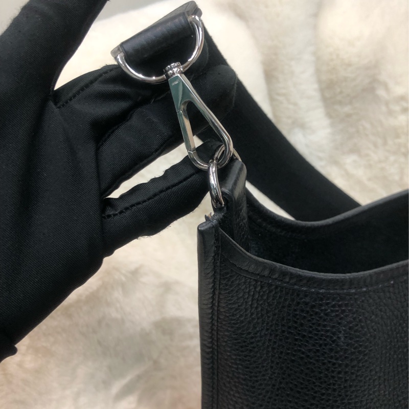 Hermes Evelyne 29 黑銀扣 XB887-17