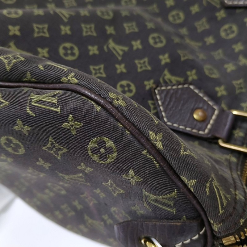 LOUIS VUITTON SPEEDY 30 棕色帆布老花波士頓包手提包 金色五金-9