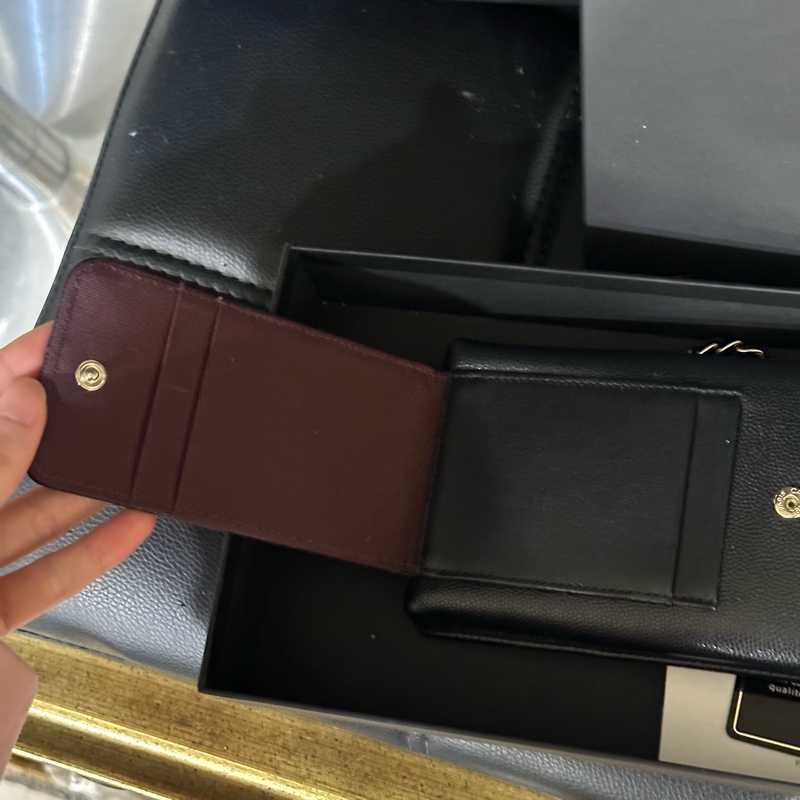 大全配🈶️購證❤️ 香奈兒 #黑金 #荔枝皮 #手機包 #卡包-5