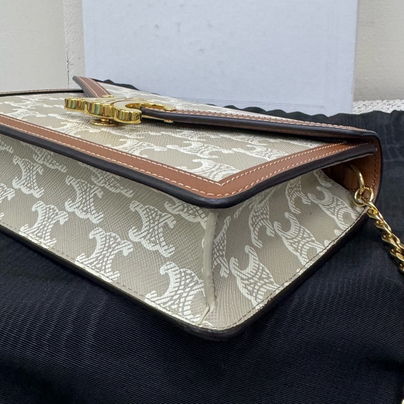 Celine 凱旋門老花鏈條信封包-10