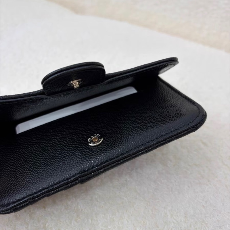 全新全配芯片款❤️ #香奈兒 #黑金 #荔枝皮 #零錢包 #卡包-2