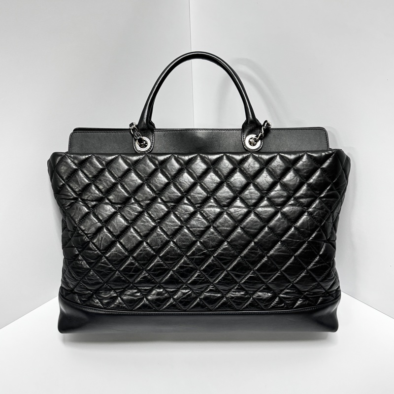 （極新 超稀有⏰） Chanel 皺紋牛皮 大飛機包 專櫃35萬！-8