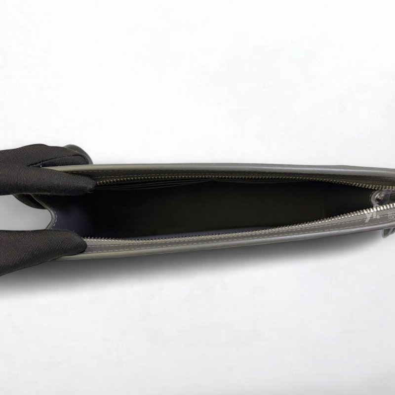 Gucci包包 GG Supreme黑灰雙色帆布手拿包768255-5