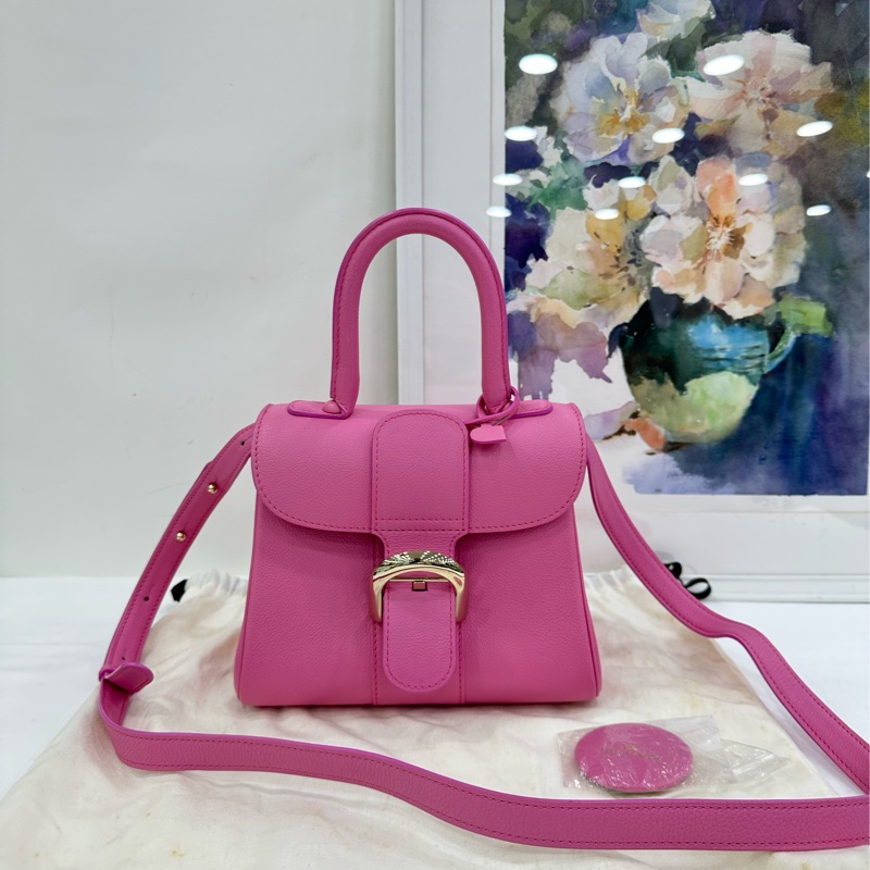 Delvaux 德爾沃 桃粉色 brilliant mini號 20cm底長-0