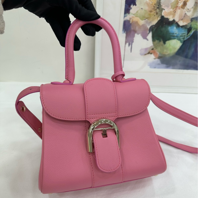 Delvaux 德爾沃 桃粉色 brilliant mini號 20cm底長-6