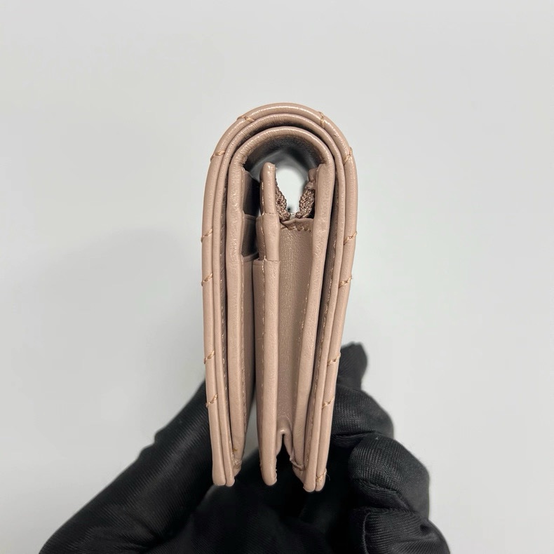 Gucci marmont馬蒙 三折短夾 藕粉色 錢包-3