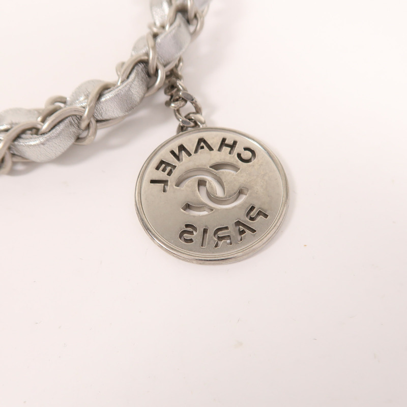 CHANEL 牛皮皮革Chanel 22 Small銀扣鏈帶肩背袋-13