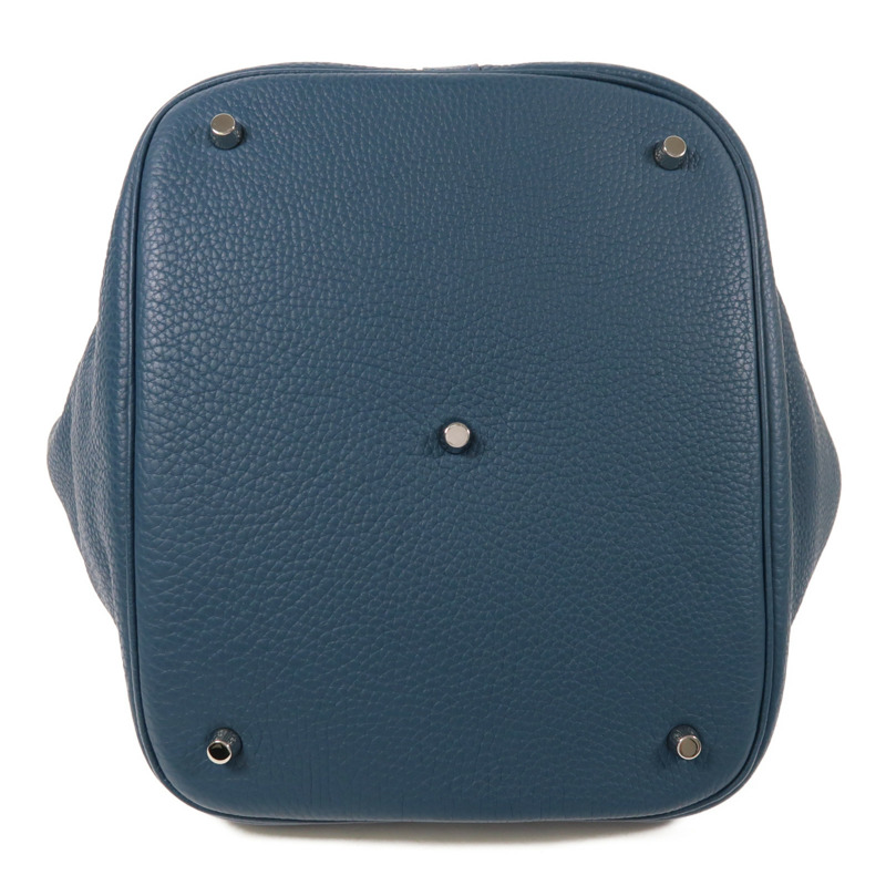 HERMES Clemence皮革Picotin GM銀扣手挽袋Colvert-3