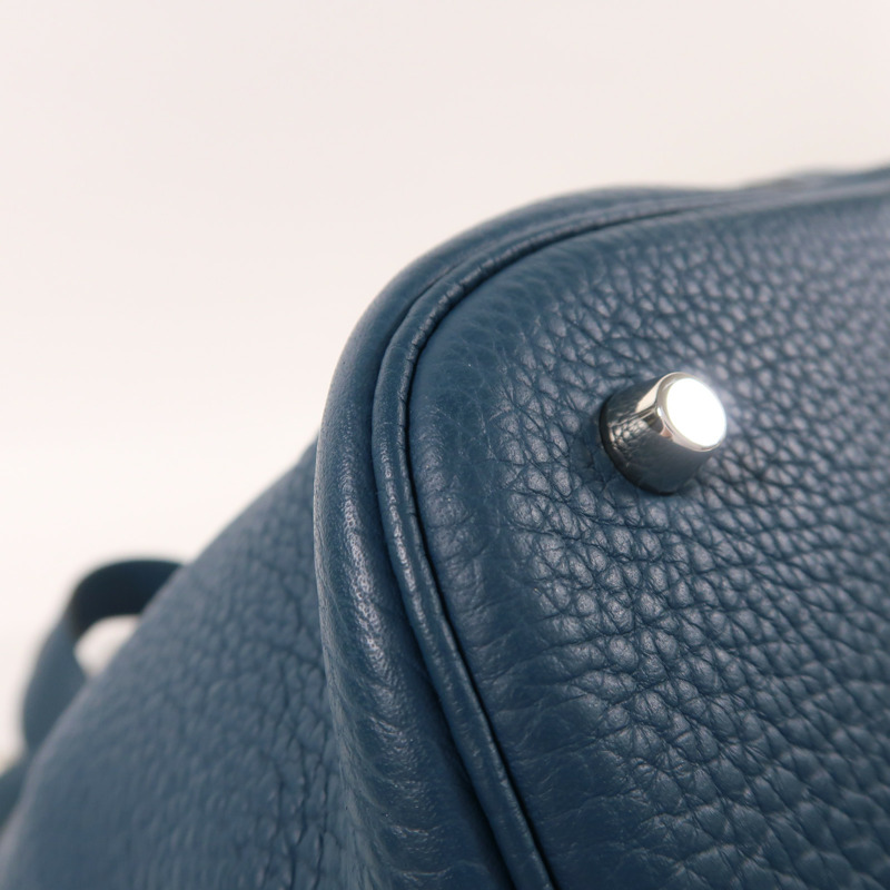 HERMES Clemence皮革Picotin GM銀扣手挽袋Colvert-10